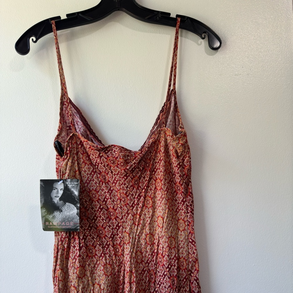 Vintage Rampage Clothing Company Rayon High Low Cottage core Dress Size 13 - Picture 7 of 11